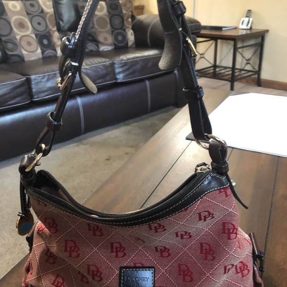 Dooney & Bourke Handbags - Dooney & Bourke medium Red signature canvas Buc